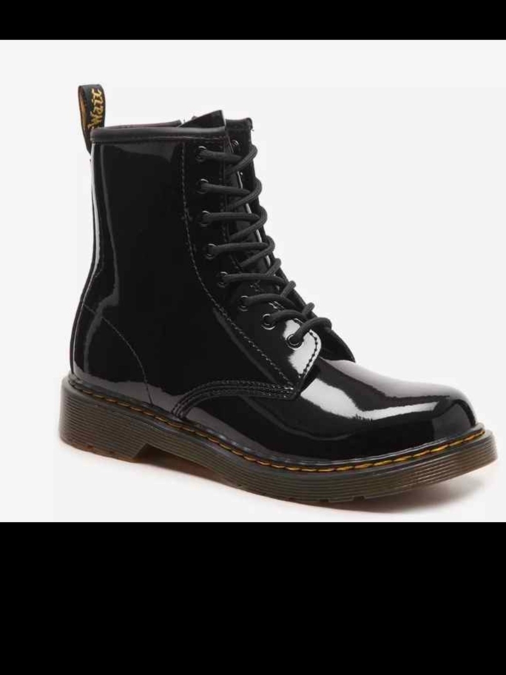 Dr. Martens Black Patent 8-Eye Lace-Up Boot